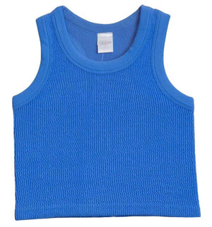 Smocked Tank Top - Cool Blue