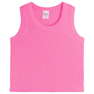 Smocked Tank Top - Begonia Pink