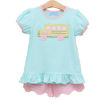 Trotter Street Kids - Bus Ruffle Short Set