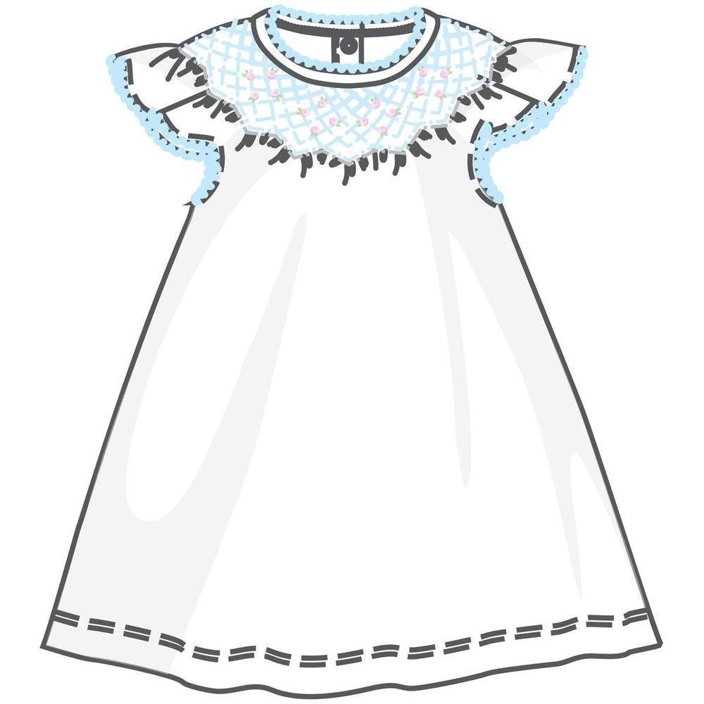 Magnolia Baby - Charlotte's Classics Bishop Flutters Toddler Dress Sky Blue