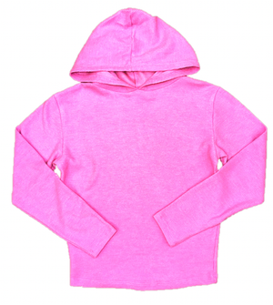 Suzette - Bubblegum Pink Waffle Pullover Hoodie