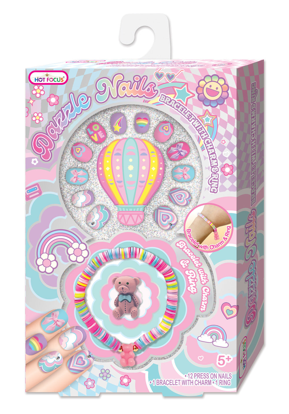 Hot Focus - Rainbow Dazzle Nails - Sweet E's Children's Boutique