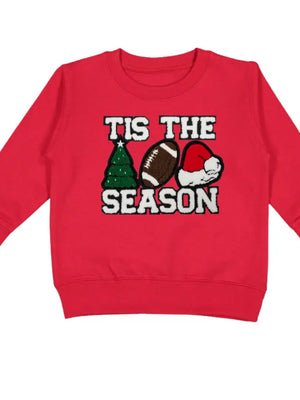 Sweet Wink - Tis The Season Patch Christmas Sweatshirt - Red