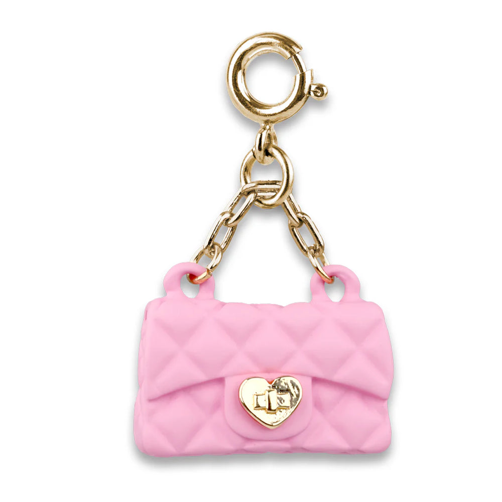 Charm It! - Gold Pink Purse Charm