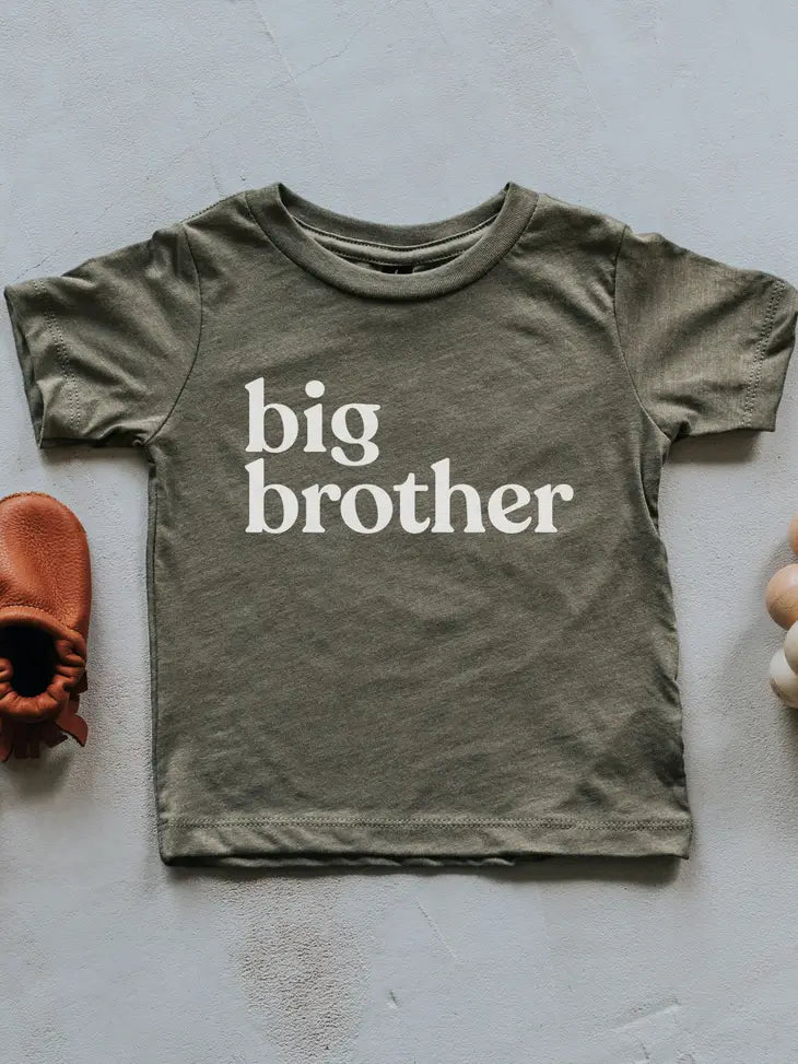 Gladfolk - Olive Big Brother Kids Tee