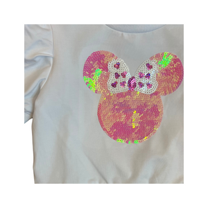 Lulu Bebe - Sequin Mouse Puff Sleeve Tee