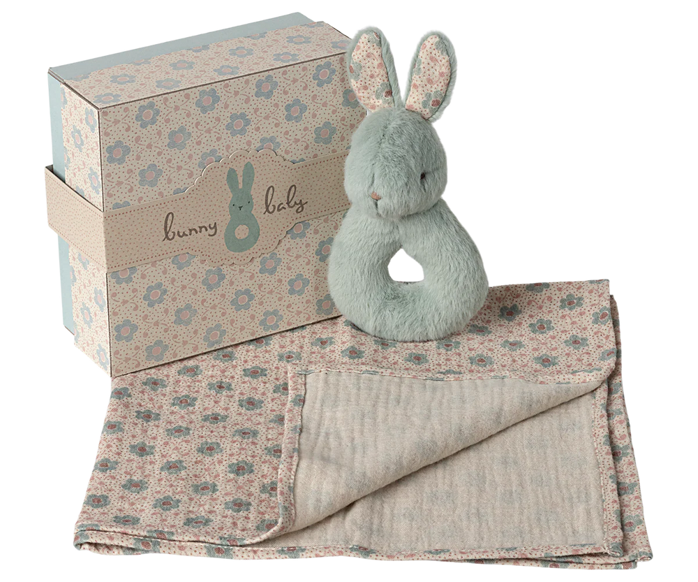 Maileg - Rabbit Rattle Set - Mint