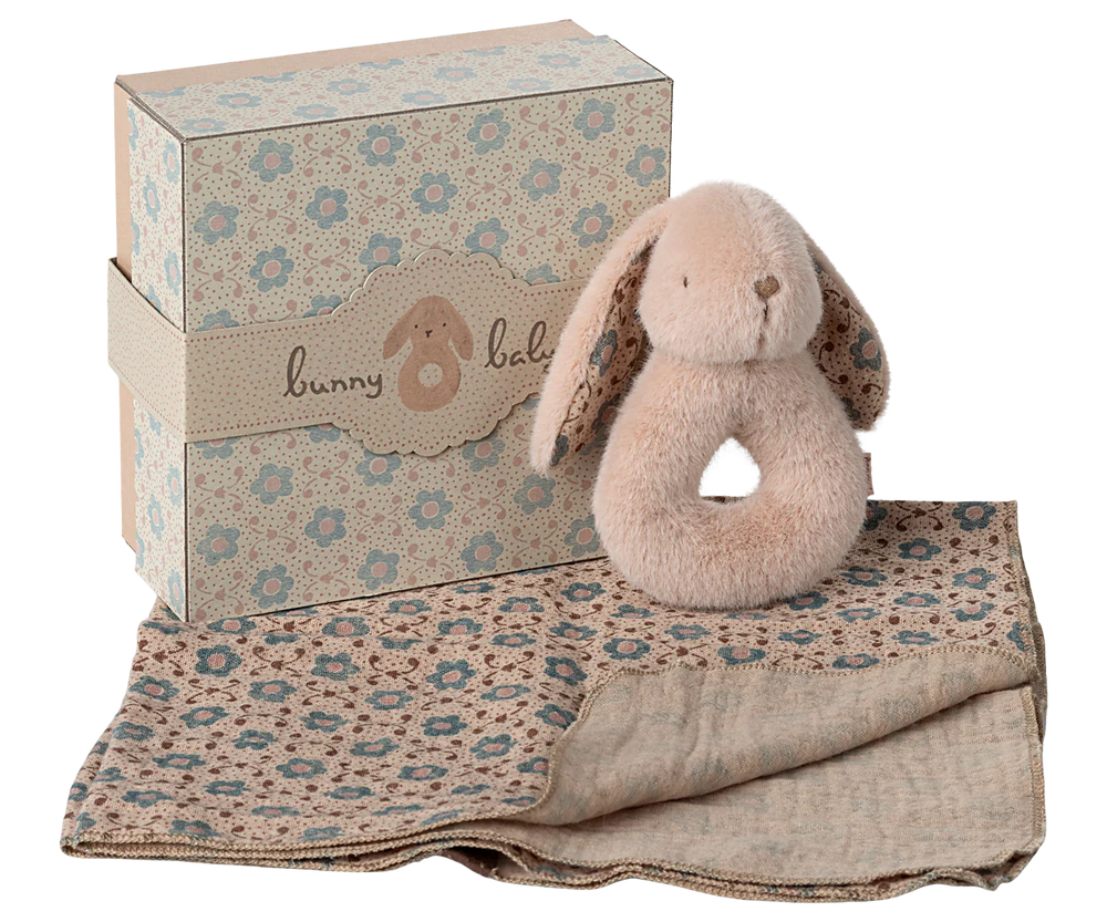 Maileg - Bunny Rattle Set - Powder