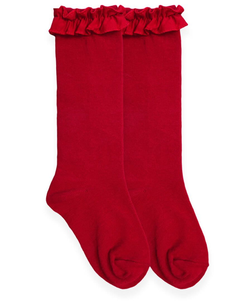 Jefferies Socks - Ruffle Knee High Socks 1 Pair