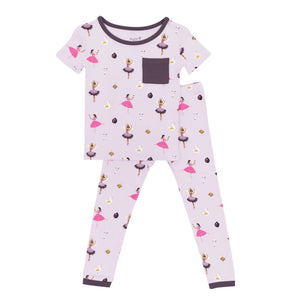 Kyte Baby - Short Sleeve with Pants Pajamas in Sugar Plum