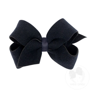 Wee Ones - Medium Soft and Cozy Brushed Fleece Fabric Hair Bow