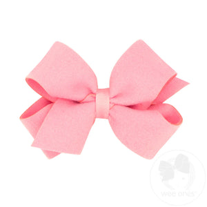 Wee Ones - Medium Soft and Cozy Brushed Fleece Fabric Hair Bow