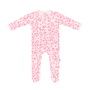 Kyte - Zippered Footie Sakura Leopard