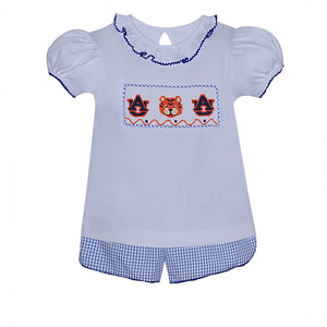 Southern Saturday - Tigers Smocked Ruffle Top & Shorts Set