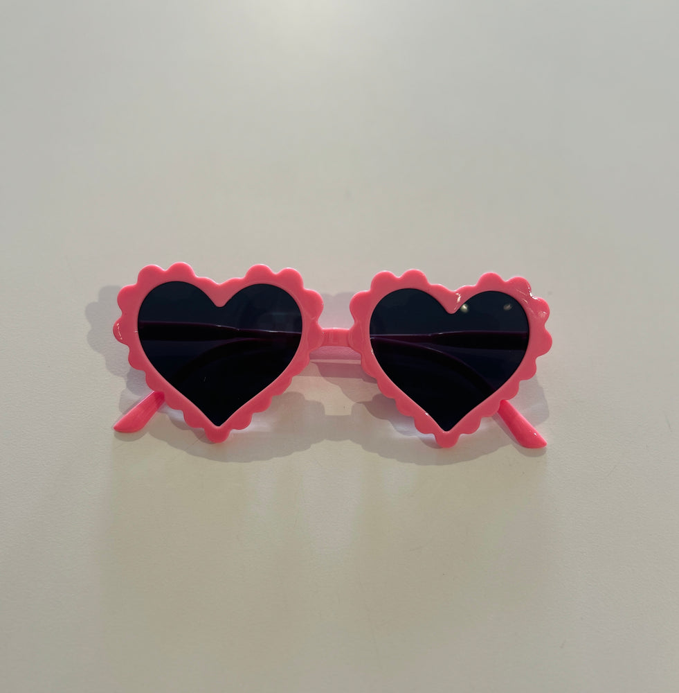 Valentine's Kids Heart Sunglasses Scallop Heart - Pink