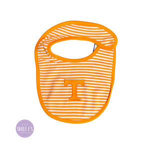 Game Day - Orange & White Stripe Power T Bib