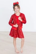 Mila & Rose - Red Sequin Twirl Skort