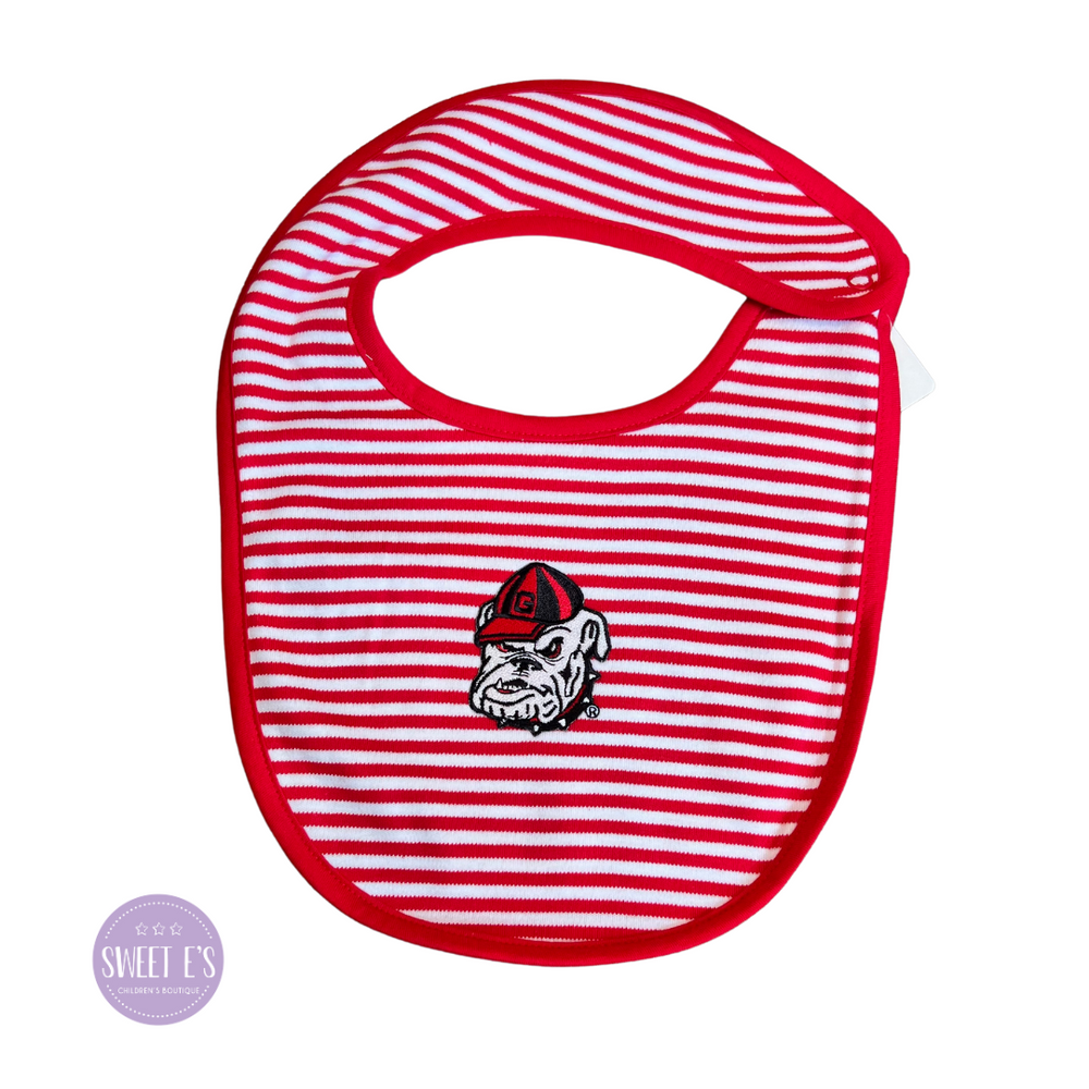 Game Day - Red & White Georgia Bulldog Bib