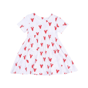 Angel Dear - Lobster Bamboo S/S Twirly Dress