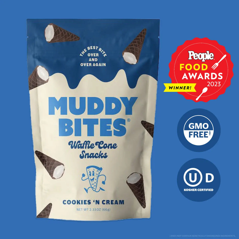 Muddy Bites - Cookies 'n Cream Waffle Cones Snacks