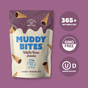 Muddy Bites - Dark Chocolate Waffle Cones Snacks