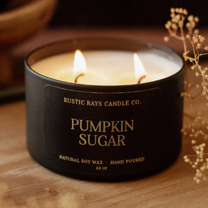 Rustic Rays Candle Co. - Pumpkin Sugar Fall Soy Candle - 12oz. Double Wick