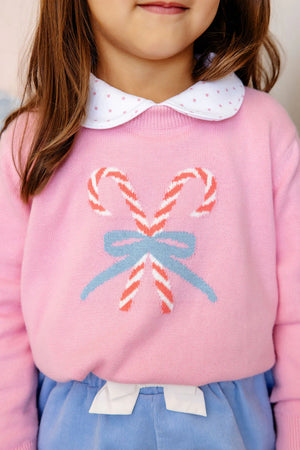 The Beaufort Bonnet Company - Isabelle's Intarsia Sweater Hamptons Hot Pink/Candy Canes