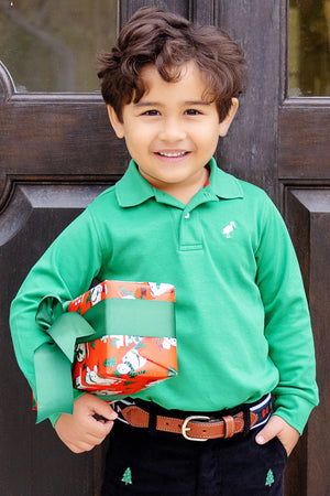 The Beaufort Bonnet Company - Prim and Proper Polo LS-Pima - Kiawah Kelly Green