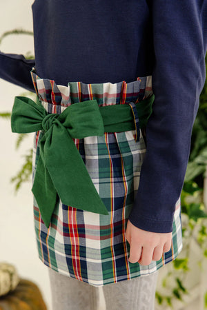 The Beaufort Bonnet Company - Field Park Plaid Grier Green Beasley Bow Skirt - Woven Yarn