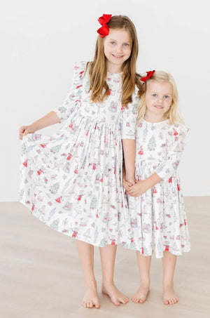 Mila & Rose - Clara's Christmas Ruffle Twirl Dress