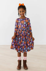 Mila & Rose - Haunted Garden 3/4 Sleeve Pocket Twirl Dress