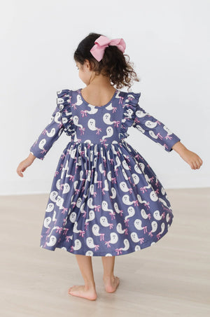 Mila & Rose - Tied with a Boo 3/4 Ruffle Twirl Dress