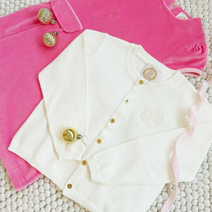 The Beaufort Bonnet Company - Palmetto Pearl Cambridge Cardigan - Gold Buttons