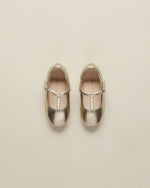 Noralee - Metallic Gold T-Strap Ballet Flats