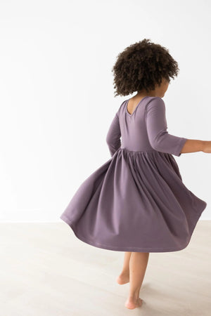 Mila & Rose - Vintage Violet 3/4 Pocket Twirl Dress