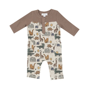 Angel Dear - Safari Sketchbook Romper Henley Romper