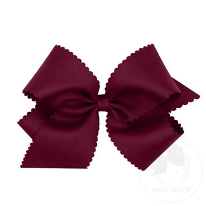 wee ones - Medium Grosgrain Hair Bow with Scalloped Edge