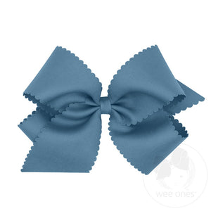 wee ones - Medium Grosgrain Hair Bow with Scalloped Edge