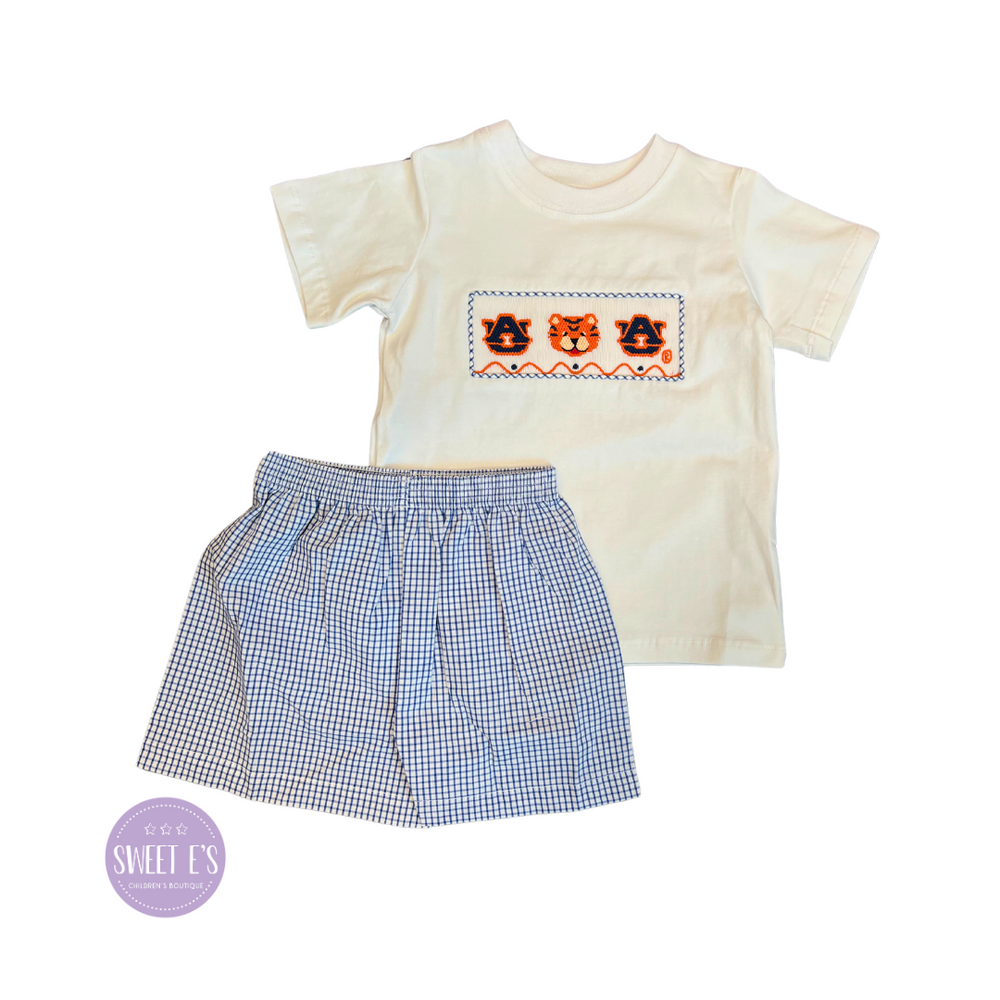 Game Day - "Auburn & Aubie" Smocked Set