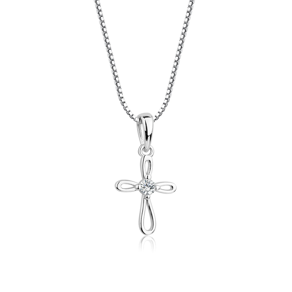 Cherished Moments - Sterling Silver Infinity Cross Necklace