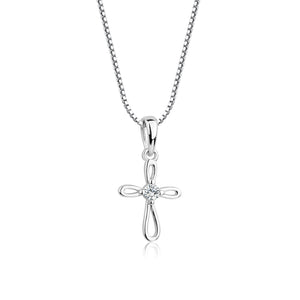 Cherished Moments - Sterling Silver Infinity Cross Necklace