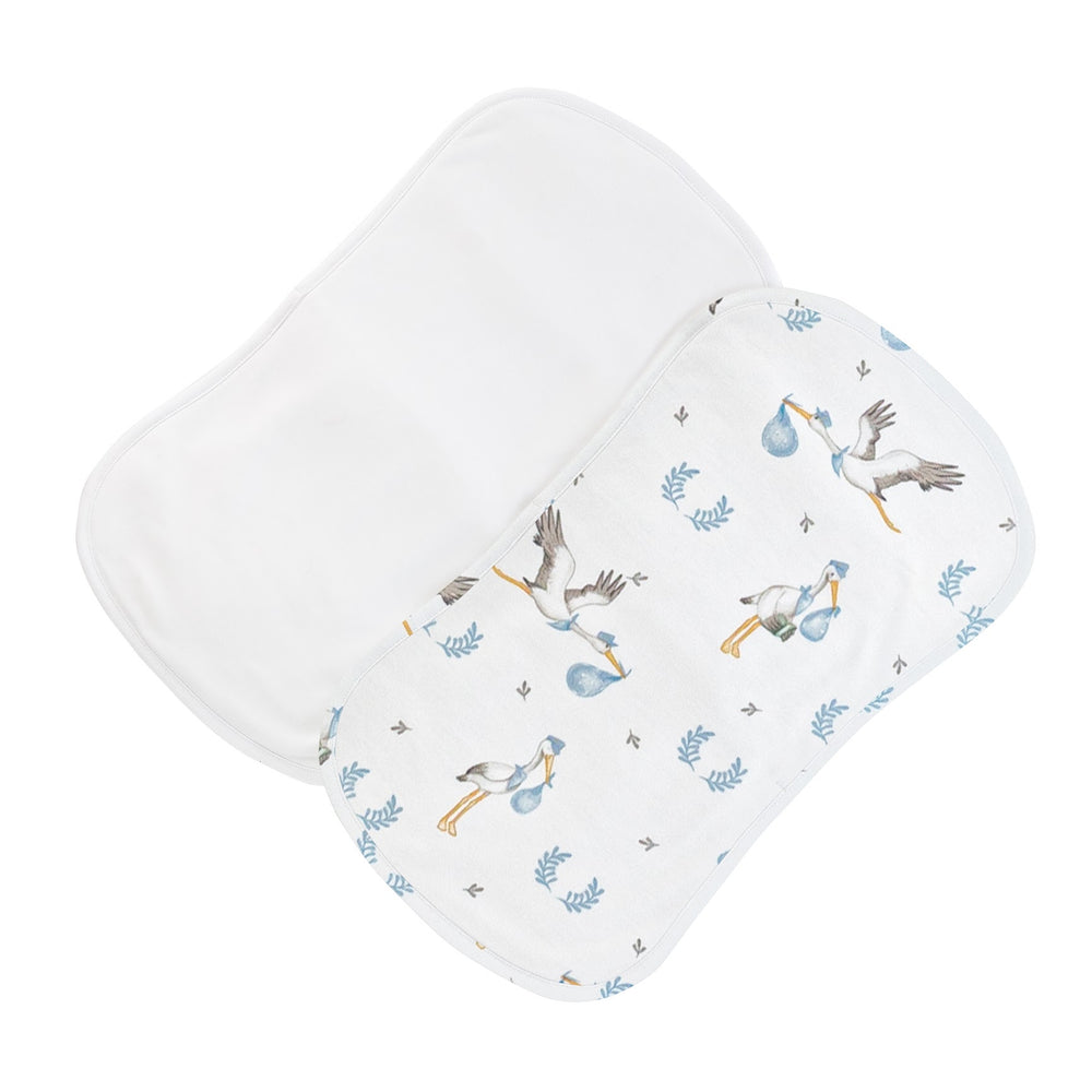 Baby Club Chic - Blue Welcome Baby Burp Cloth Set