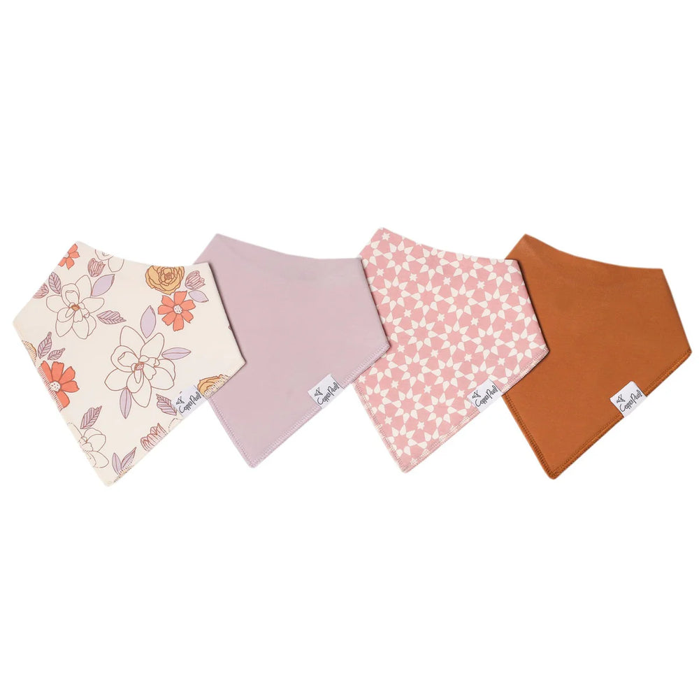 Copper Pearl - Ferra Baby Bandana Bib Set (4-pack)