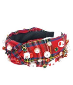 Christmas Plaid Charm Headband