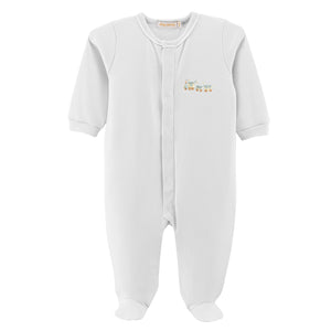 Baby Club Chic - Little Train Embroidered Footie