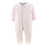 Baby Club Chic - Hearts Footie with Embroidered Collar