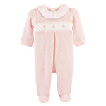 Baby Club Chic - English Knot Smocked Ruffle Collar Footie