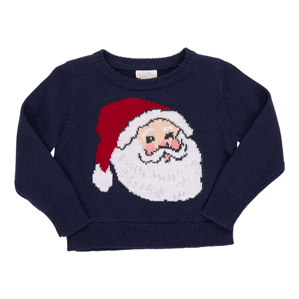 Pink Chicken - Navy Santa Boys Oliver Sweater