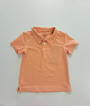 Meripex - Orange and White Stripe Polo