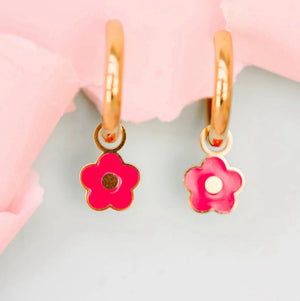 Pierced and Co - Hot Pink Flower Charms